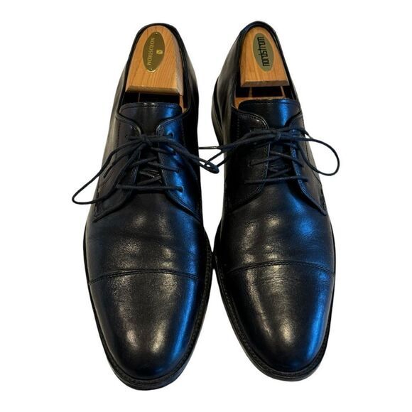 Cole Haan Cap Toe Shoes Black Leather Oxfords  11 M - Picture 1 of 8